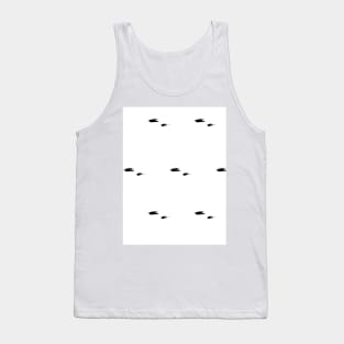 Black fragments on a white background Tank Top